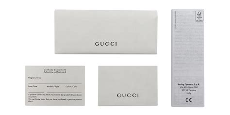 certificado de autenticidad gucci.